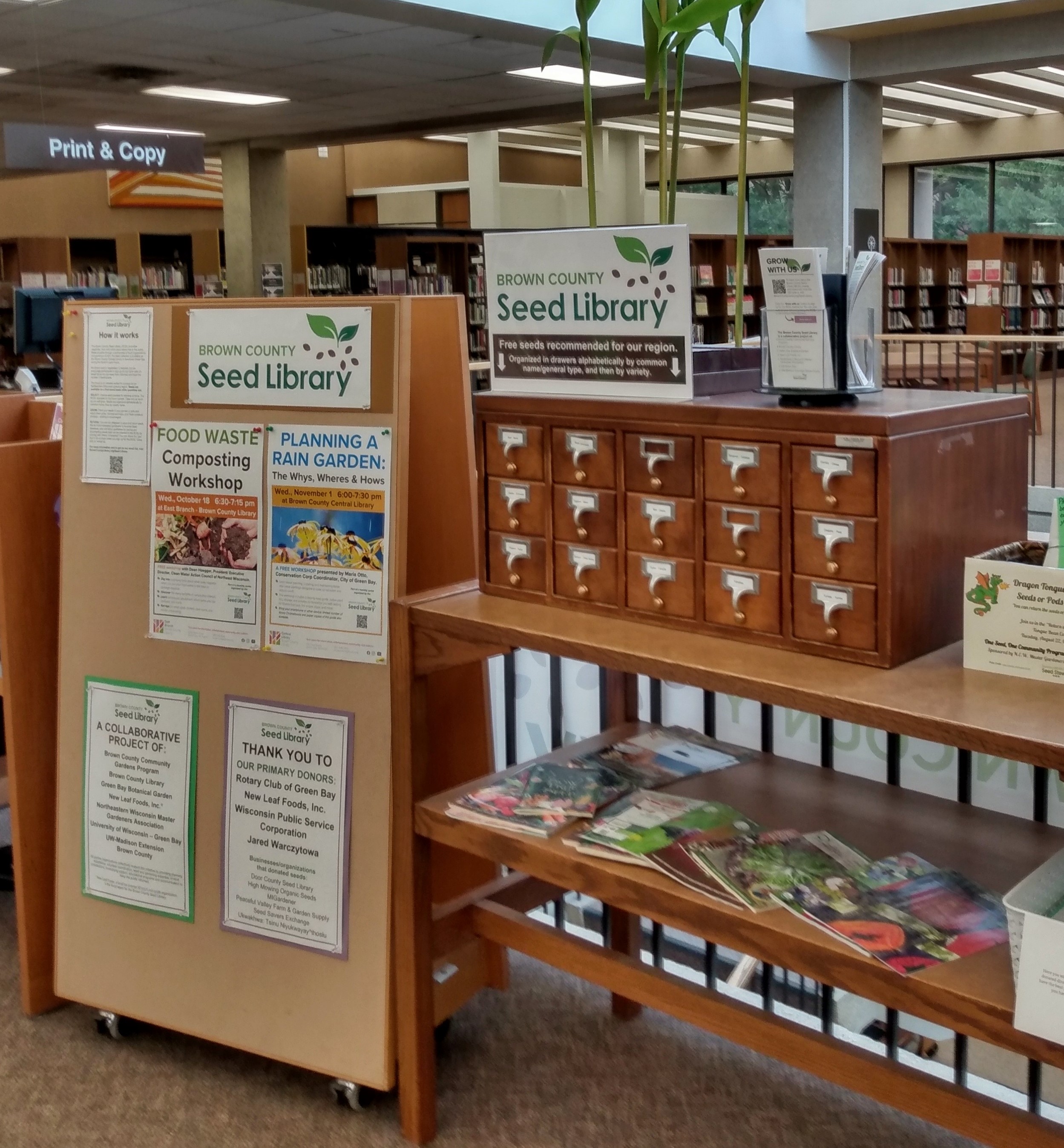 Brown County Seed Library cabinet