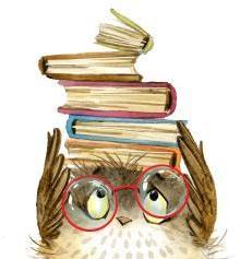 Owl with books