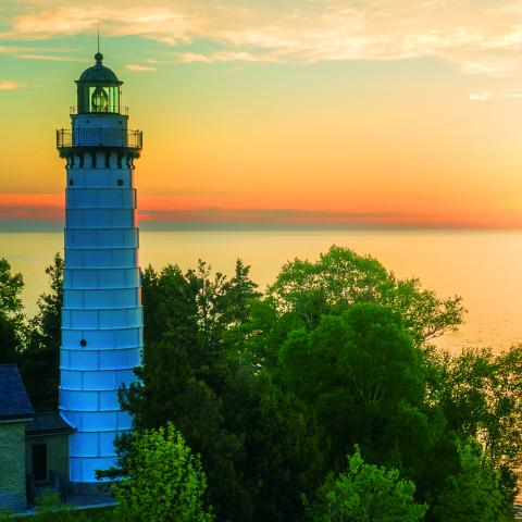 Lighthouse at Sunset