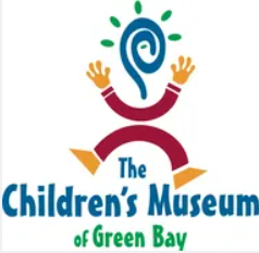An abstract child. The logo for the Children's Museum of Green Bay. 